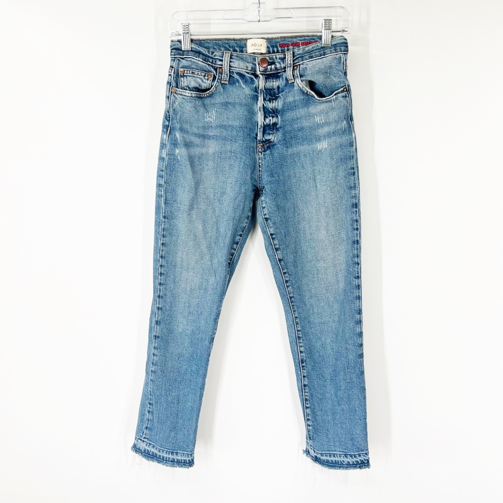 Alice + Olivia Amazing High Rise Girlfriend Slim Jeans in Best Intentions
